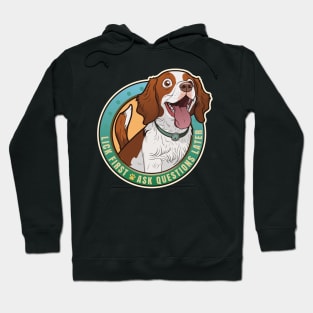 Lick First Brittany Spaniel Design Hoodie